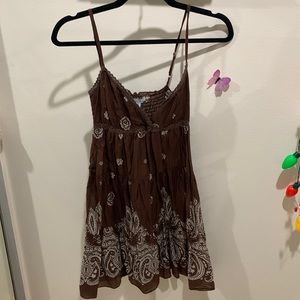 brown mini dress